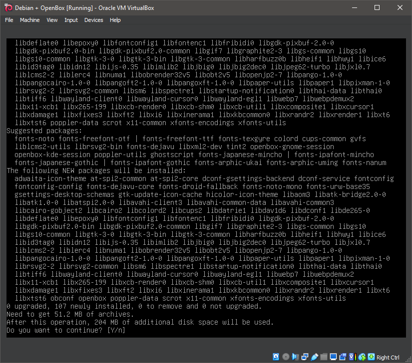 Running 'apt install openbox obconf'